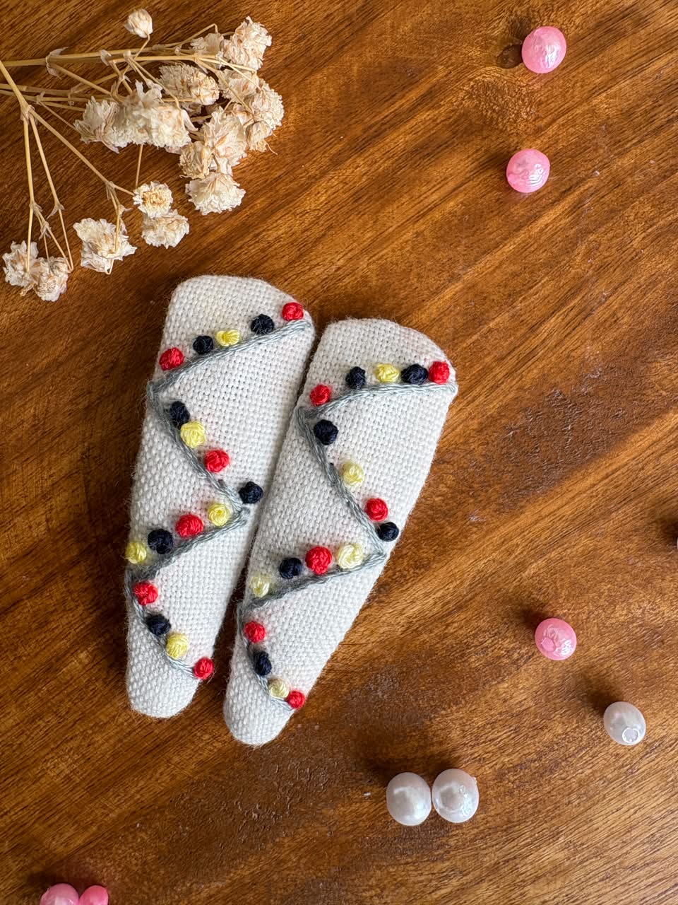 Confetti Garland Hair Clips, Set of 2