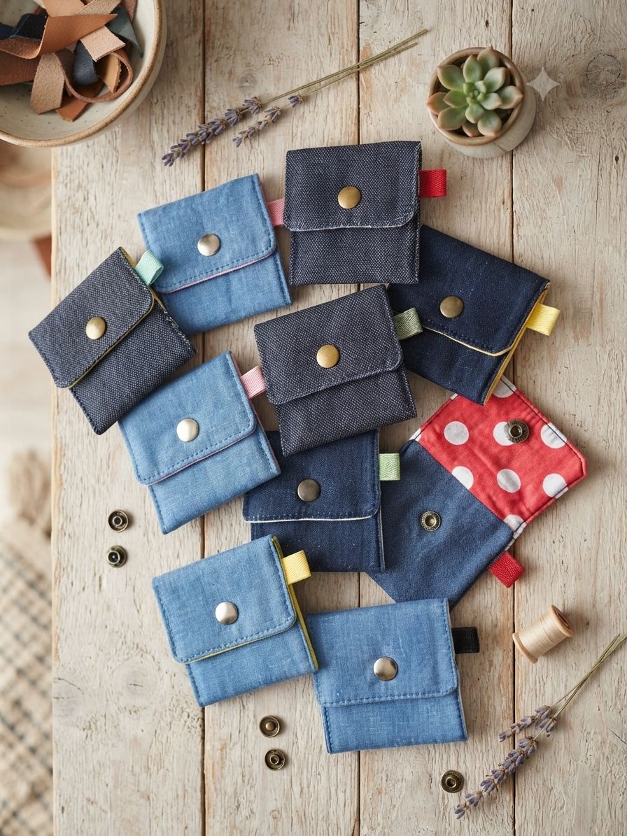 Denim Snap Pouch