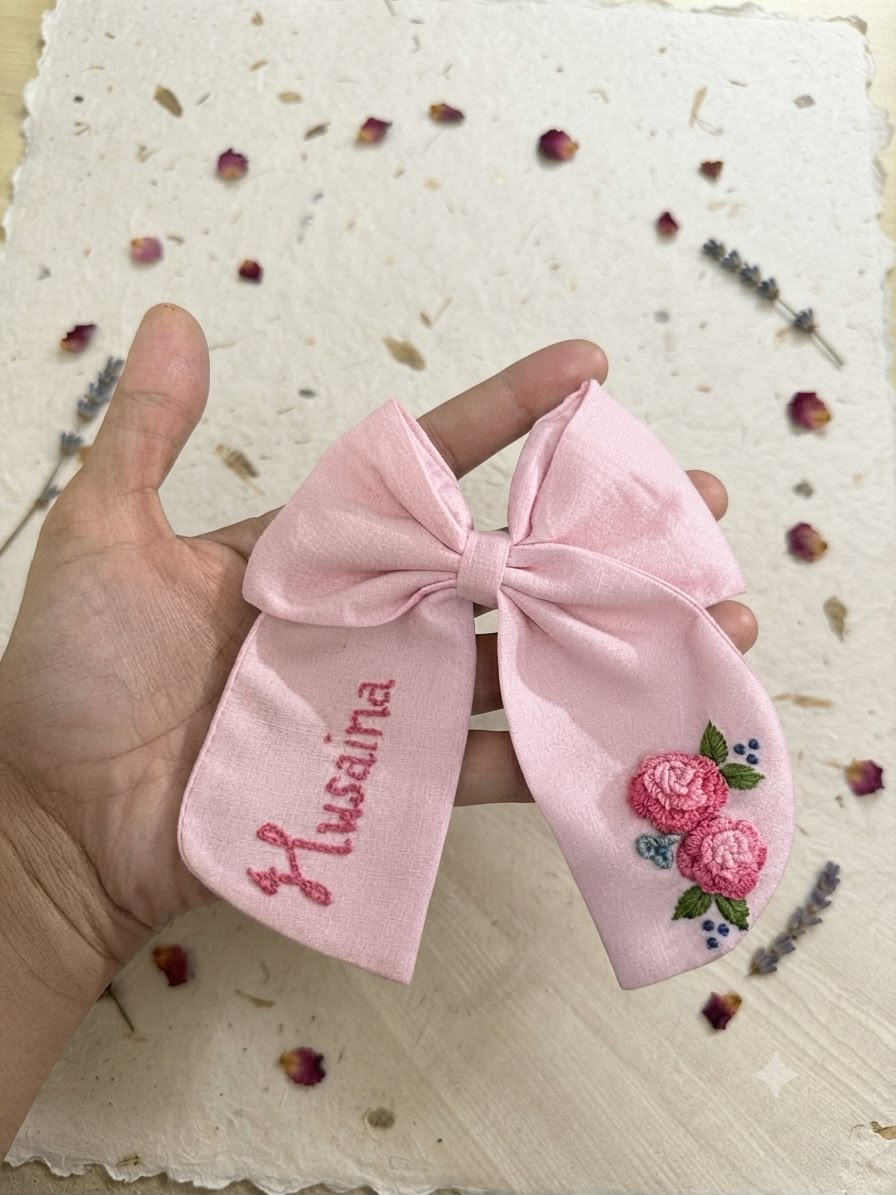 Husaina Personalised Rose Bow