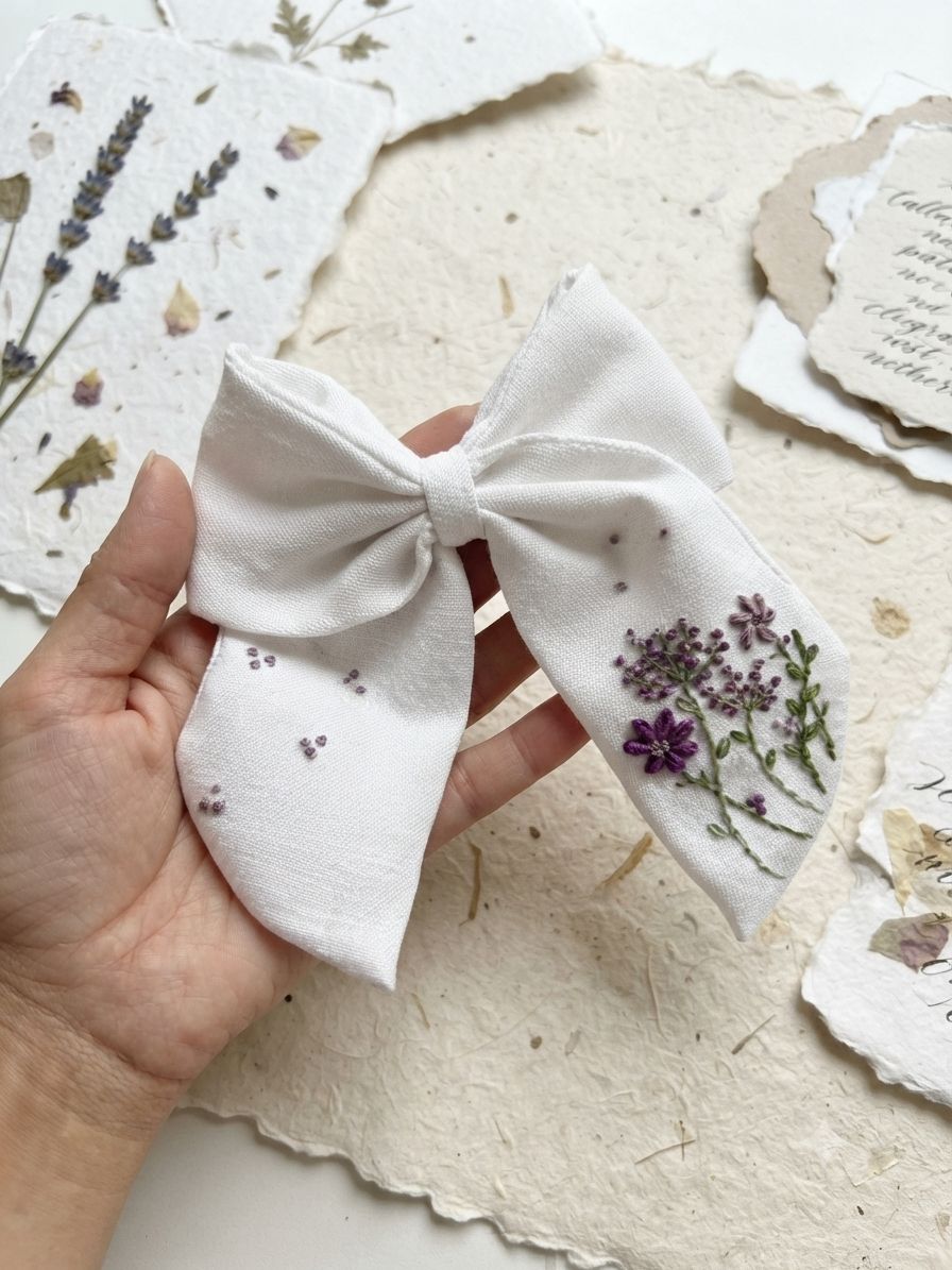 Lavender Sprig Bow
