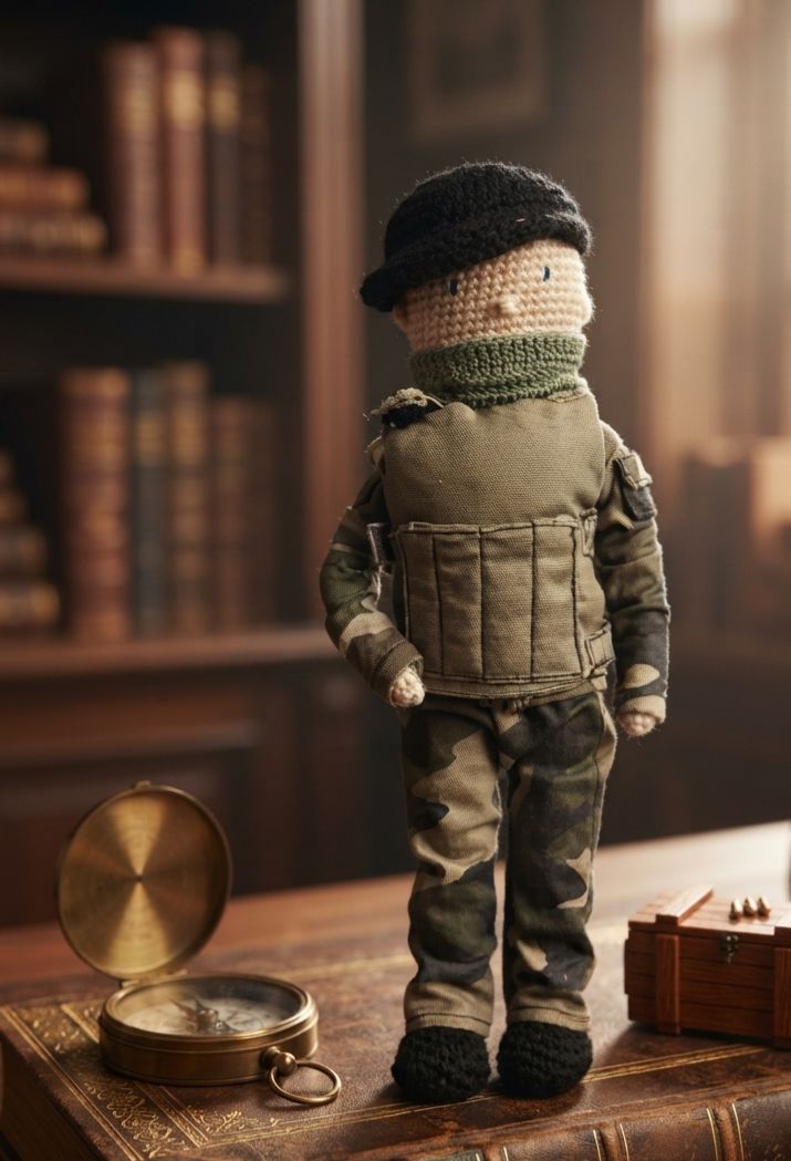 Soldier Crochet Doll