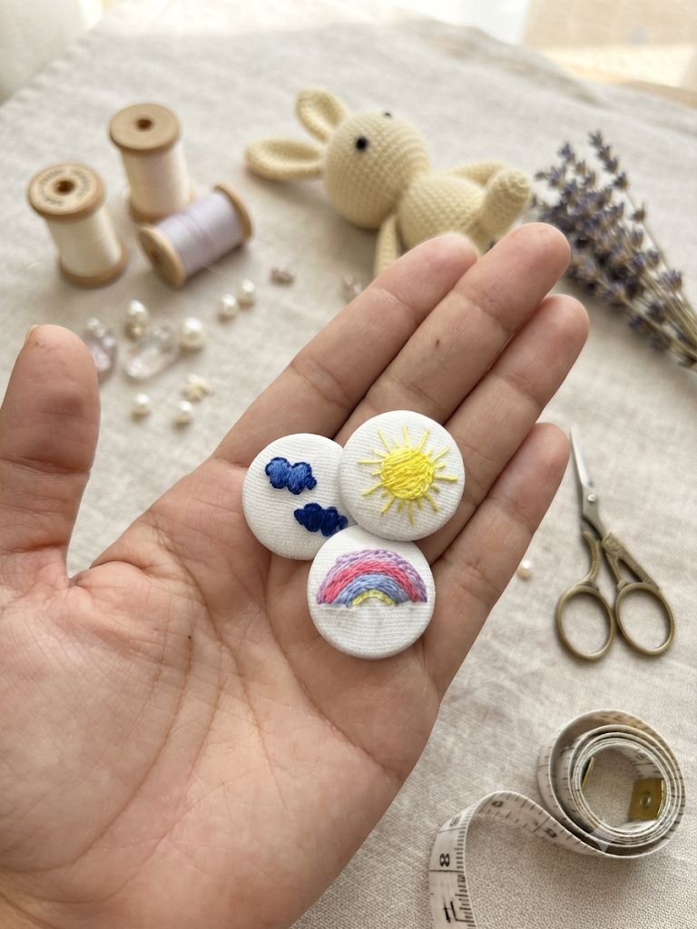 Sunny Sky Buttons, Set of 3